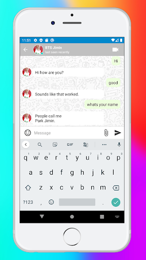 BTZ Jimin fake call and chat Screen 2