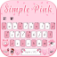 Simple Pink SMS Keyboard Backg