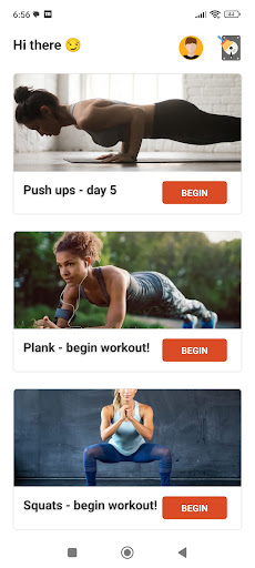 Android application FitPlace screenshort