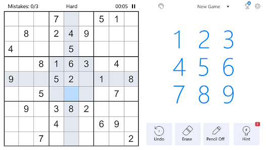 Play a free game of Sudoku online