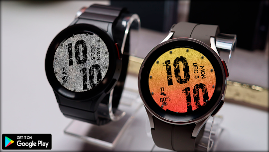 DIGI Scratched Color Watchface 9