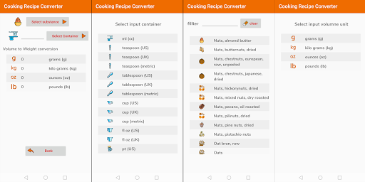 Cooking Recipe Converter Screen 2