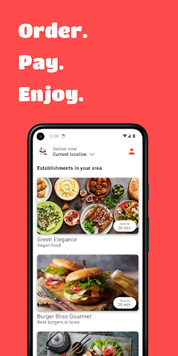 Android application Mytapper - Food delivery screenshort
