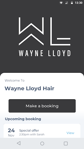 Android application Wayne Lloyd Hair screenshort