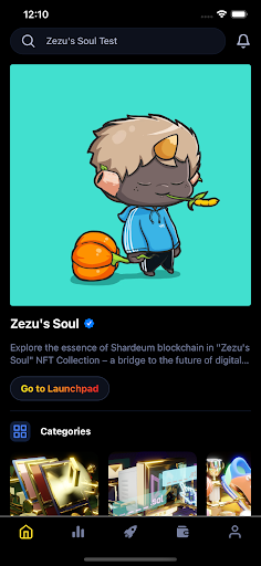 Android application Zezu - NFT Marketplace screenshort