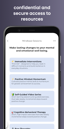 Mindbase | Health and Wellness Screen 2