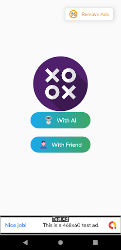 Android application Tic toc-xo-Game screenshort