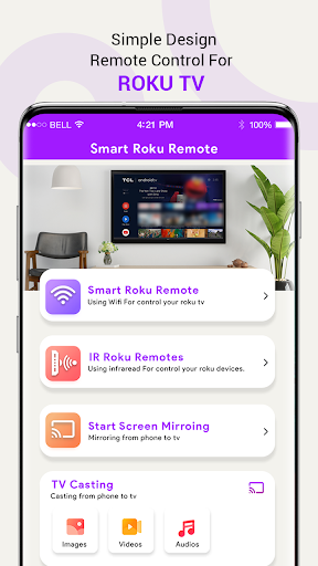 TV Remote Control for Roku TVs Screen 3