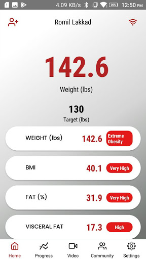TKO Weight Scale Screen 3