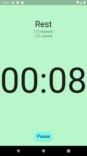 Android application Tabata Timer screenshort