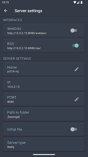 Screenshot of HTTP FS PRO (file server)