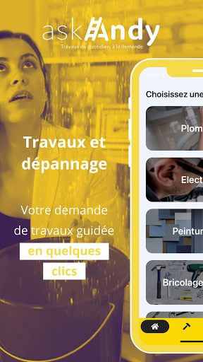 Android application askAndy Renovation man France screenshort