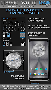 Classic White HD Watch Face 6.1.3 APK screenshots 2