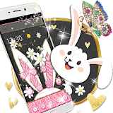 pink rabbit leopard theme icon