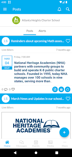 NHA SchoolConnect Screen 3