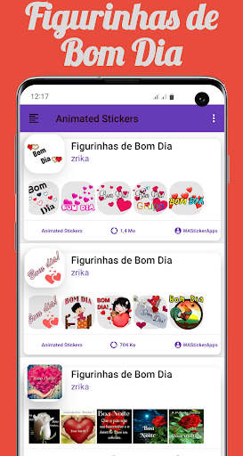 Android application Figurinhas Bom Dia-WASticker screenshort