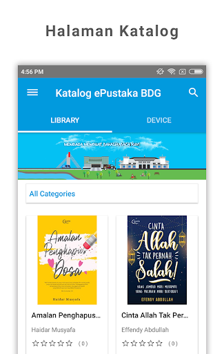 Android application e-Pustaka Bandung screenshort