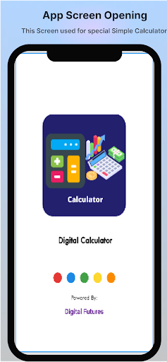 Android application Simple Digital Calculator screenshort