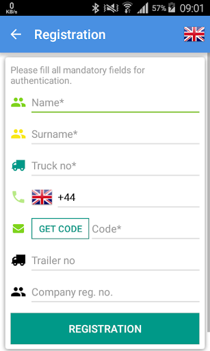 Android application ALCS Driver ( FRACHT ) screenshort