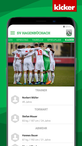 Android application SV Hagenbüchach screenshort