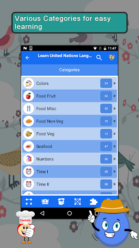 Android application Learn UN Official Languages screenshort
