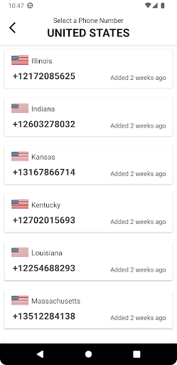vNum- Virtual number for SMS Screen 3