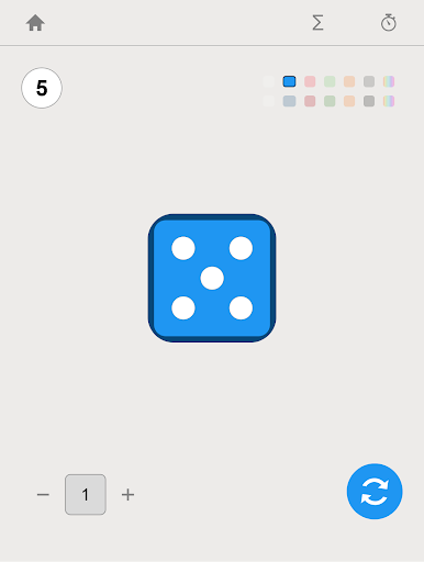 Screenshot of Dice Roller App