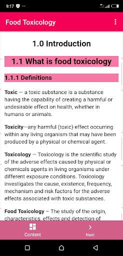 Food Toxicology Screen 3