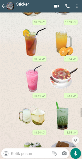 Stiker Makanan Food Indonesia