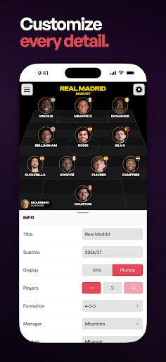 Soccer Lineup Maker: MyLineups screenshot 3
