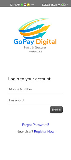 Android application GoPay Digital screenshort