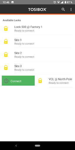 TOSIBOX Mobile Client Screen 2