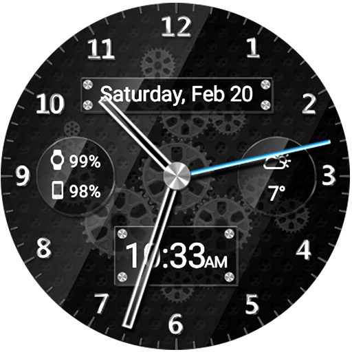 Get Black Glass HD Watch Face for Android Aso Report