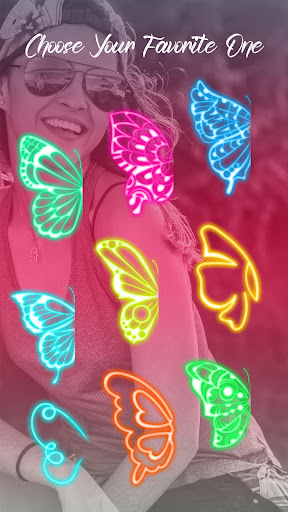 Neon Wing Sticker Photo Editor Screen 3