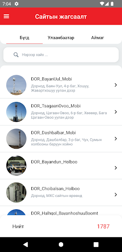 SiteManagement Screen 2