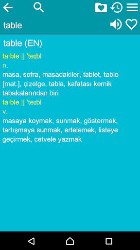 English Turkish Dictionary Screen 3
