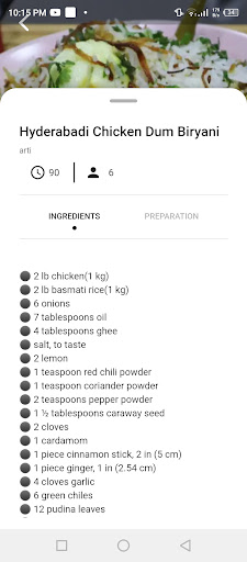 Biryani Recipe Screen 3