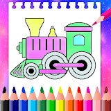 Coloring Cartoon Train icon