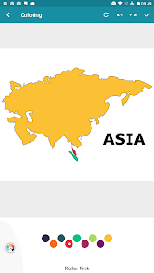 تلوين البلدان الآسيوية خريطة