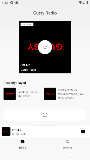 Android application Gutsy Radio screenshort