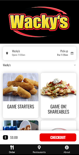 Android application Wacky's Eat • Drink • Game On! screenshort