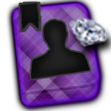 GO CONTACTS-DiamondPlaidPurple icon