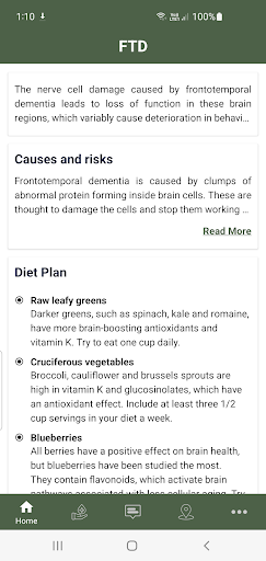 Android application Frontotemporal disorders FTD screenshort