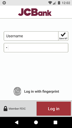 JCBank Mobile Business Banking Screen 2