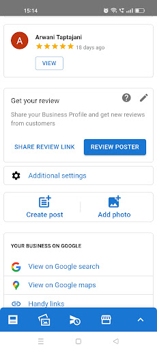 Business Profile Manager Screen 2