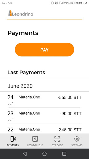 Leondrino Pay Screen 2