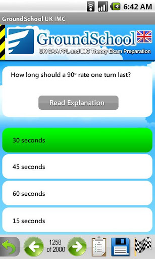 GroundSchool UK PPL/IMC Rating Screen 2