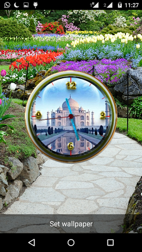Tajmahal Clock Live Wallpaper Screen 3