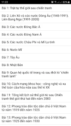 Trắc nghiệm lịch sử lớp 12 - Screenshot 2