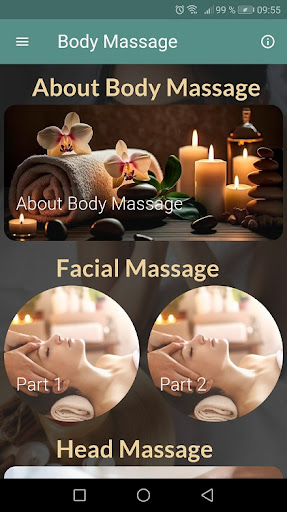 Android application Learn body massage screenshort